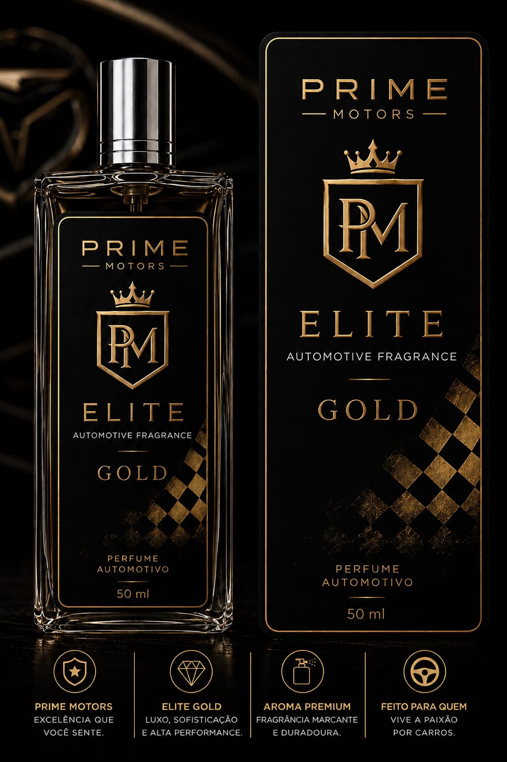 Frasco Prime Motors Elite Gold 50ml